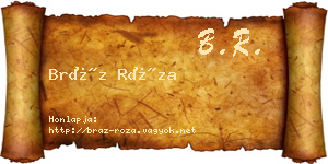 Bráz Róza névjegykártya